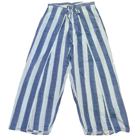 summersalt Pants - Summersalt Palazzo Pants Breezy Stripe Wrap Legs